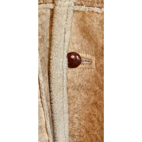 Woolrich Men's Lambskin Coat, Natural Color, Sz 44 - Picture 2 of 8